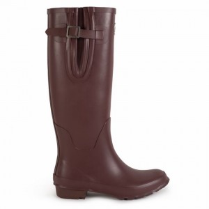 Rockfish Everyday Tall Side Adjustable Women's Wellington Boots Black Brown | EUT1550UB