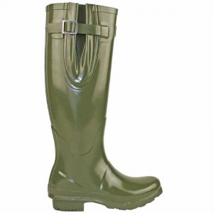 Rockfish Everyday Tall Side Adjustable Women's Wellington Boots Dark Green | YIY8957RJ