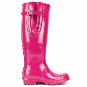 Rockfish Everyday Tall Side Adjustable Women's Wellington Boots Rose Red | VZK2769PU