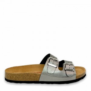 Rockfish Kendall Two-Strap Double Strap Women's Sandals Grey Silver | PNK7928YE