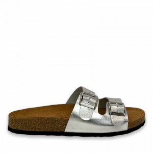 Rockfish Kendall Two-Strap Double Strap Women's Sandals Silver | BNN9130PW