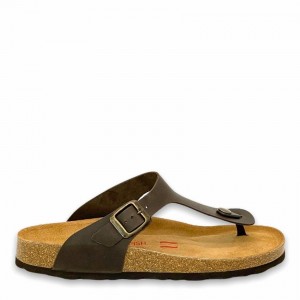 Rockfish Nixie Thong Cork Flatform Flip Flop Women's Sandals Dark Brown | ABL1460RB