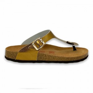 Rockfish Nixie Thong Cork Flatform Flip Flop Women's Sandals Gold | NSS7147HP