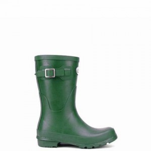 Rockfish Three Quarter Short Women's Wellington Boots Green | EWJ1682BC