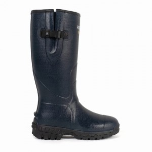 Rockfish Walkabout Tall Side Adjustable 5mm Neoprene Insulated Men's Wellington Boots Dark Blue | IVJ2973SV