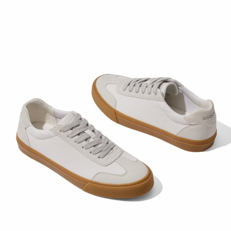 Rockfish 901 Dwr German Army Trainer Canvas Women's Low-Top Sneakers White | DVU5263JX