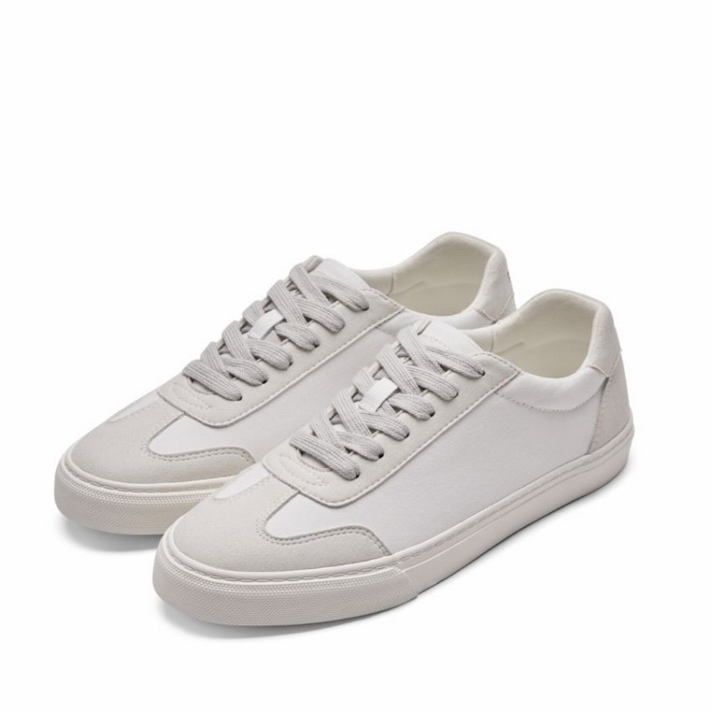 Rockfish 901 Dwr Trainers German Army Trainer Canvas Women's Low-Top Sneakers White Grey | TDR7874OQ