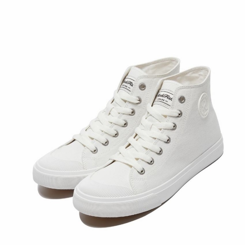 Rockfish Classic 746 Canvas Women's High-Top Sneakers White | HDB5862ZJ