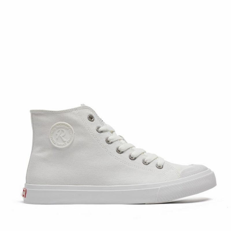 Rockfish Classic 746 Canvas Women\'s High-Top Sneakers White | HDB5862ZJ