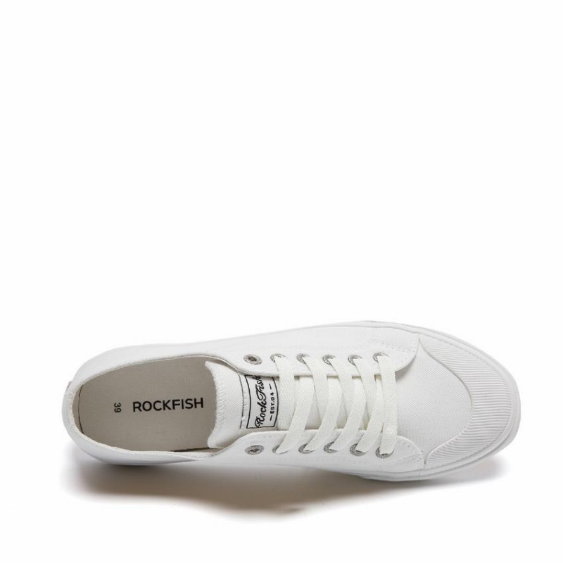 Rockfish Classic 746 Canvas Women's Low-Top Sneakers White | XOG592PT