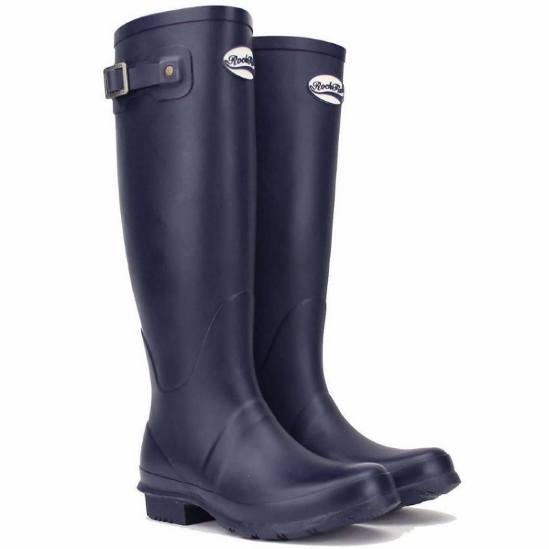 Rockfish Classic Tall Women's Wellington Boots Navy Blue | BHY9577CG