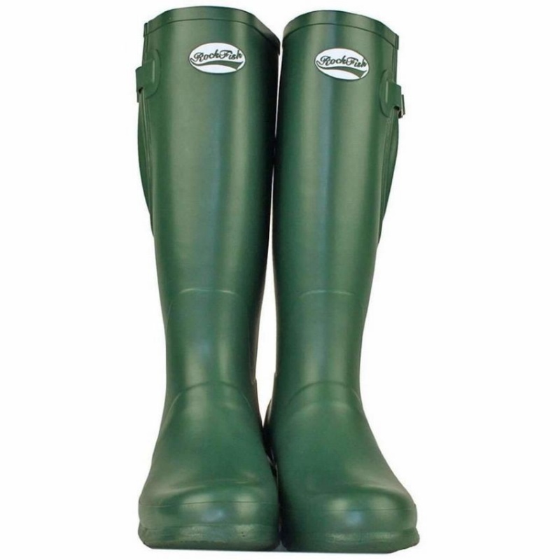 Rockfish Everyday Tall Side Adjustable Men's Wellington Boots Green | FFY9920TV