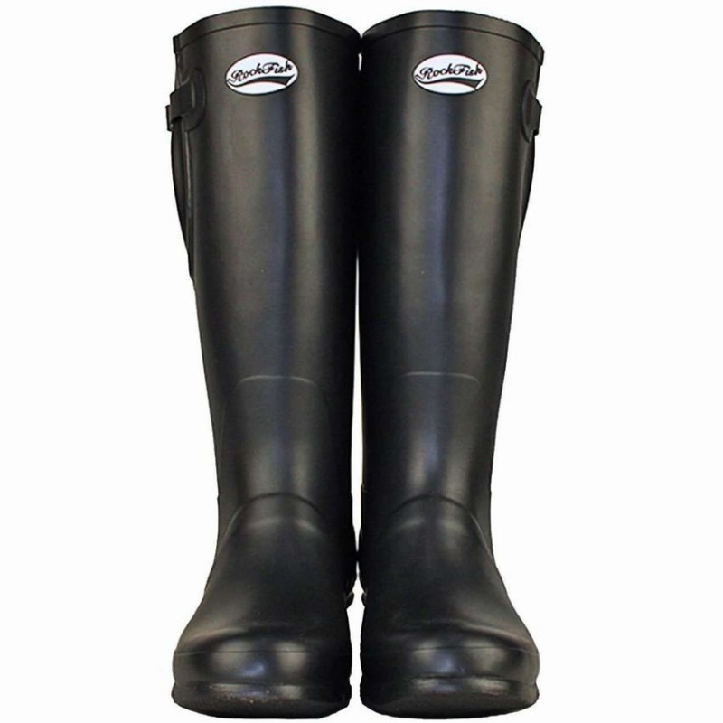 Rockfish Everyday Tall Side Adjustable Men's Wellington Boots Black | DZI8737PG