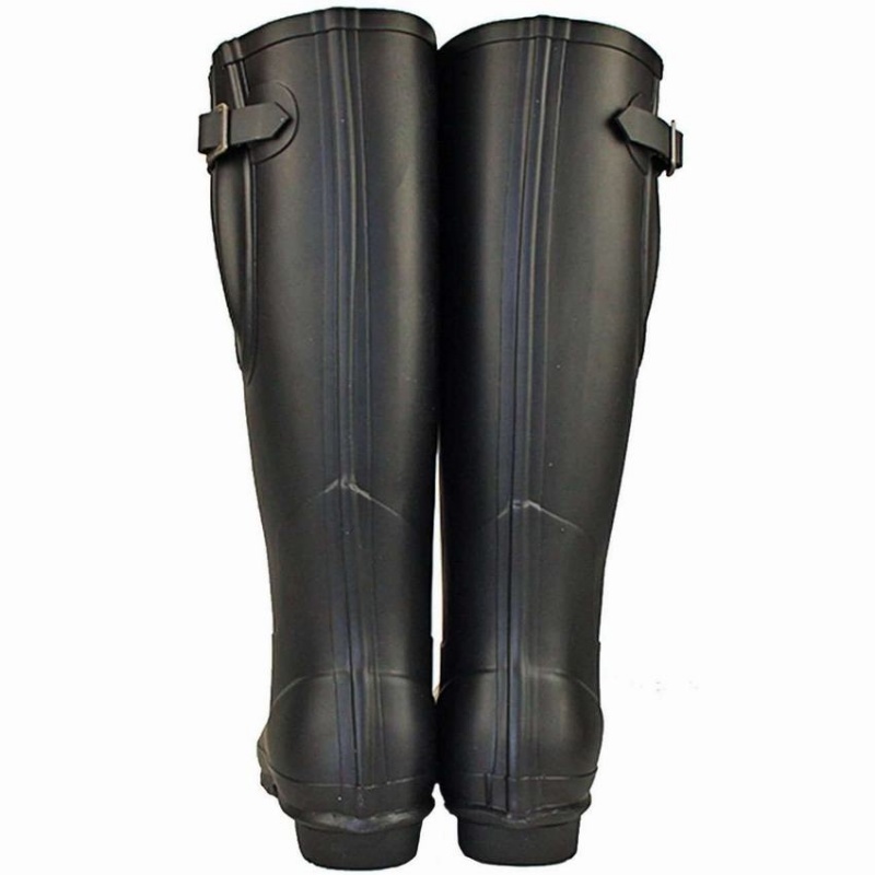 Rockfish Everyday Tall Side Adjustable Men's Wellington Boots Black | DZI8737PG