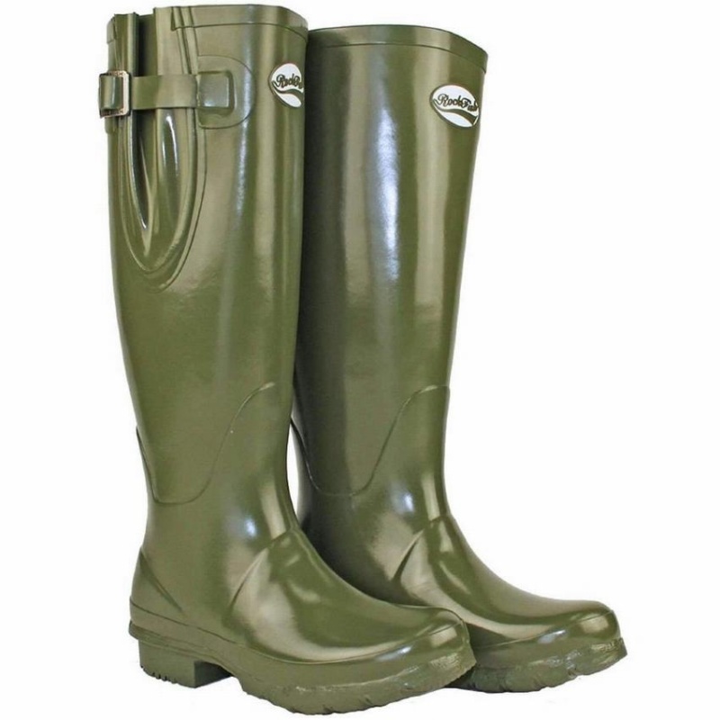 Rockfish Everyday Tall Side Adjustable Women's Wellington Boots Dark Green | YIY8957RJ