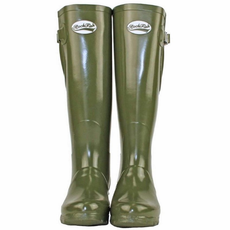 Rockfish Everyday Tall Side Adjustable Women's Wellington Boots Dark Green | YIY8957RJ