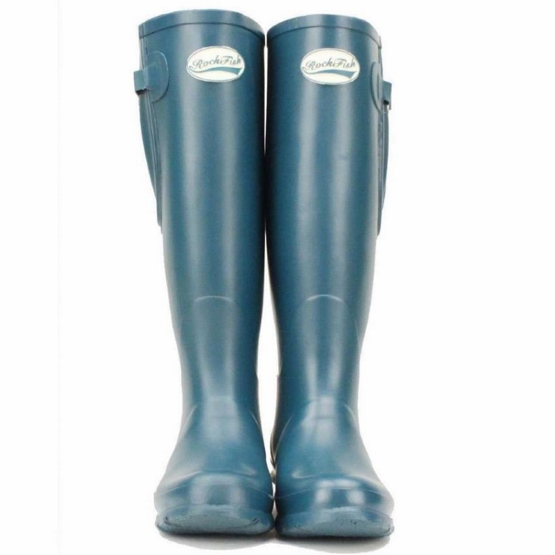 Rockfish Everyday Tall Side Adjustable Women's Wellington Boots Blue | GAE4452IV