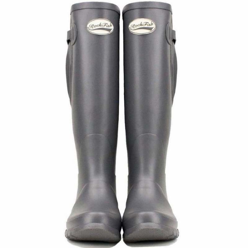 Rockfish Everyday Tall Side Adjustable Women's Wellington Boots Grey | ZPW7779NF