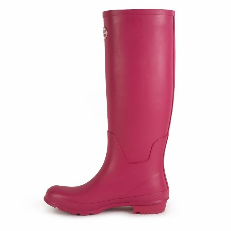 Rockfish Everyday Tall Side Adjustable Women's Wellington Boots Rose Red | LTV5025GR