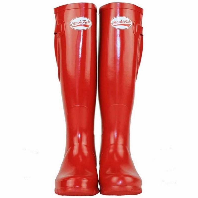 Rockfish Everyday Tall Side Adjustable Women's Wellington Boots Red | PVH7343FK