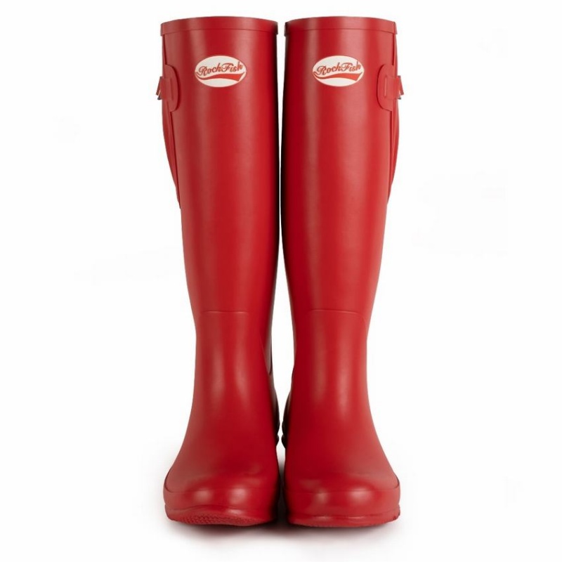 Rockfish Everyday Tall Side Adjustable Women's Wellington Boots Red | KFO430IN