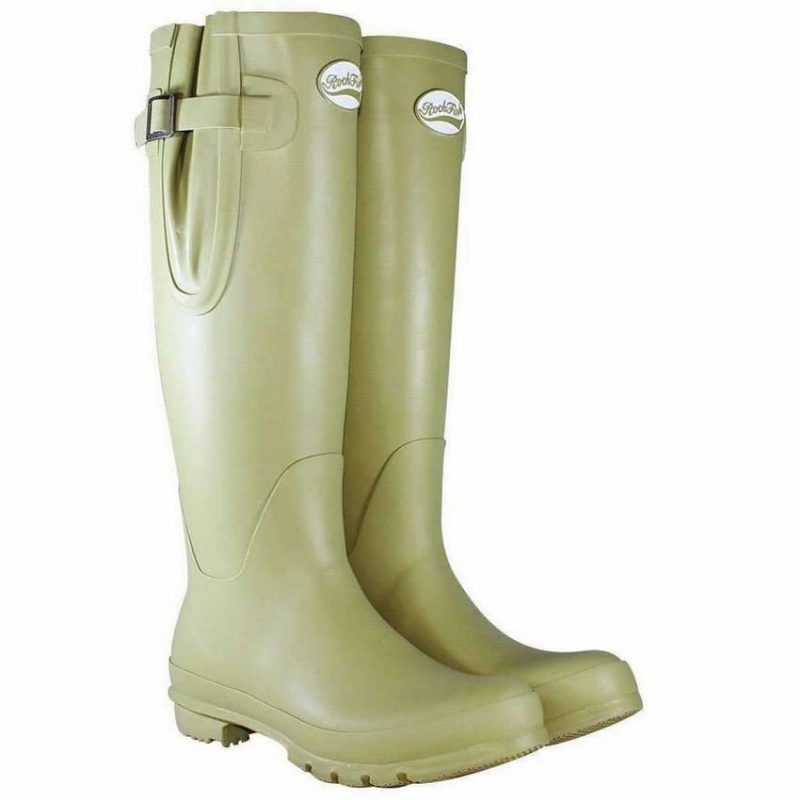 Rockfish Everyday Tall Side Adjustable Women's Wellington Boots Light Green | PCM9018NX