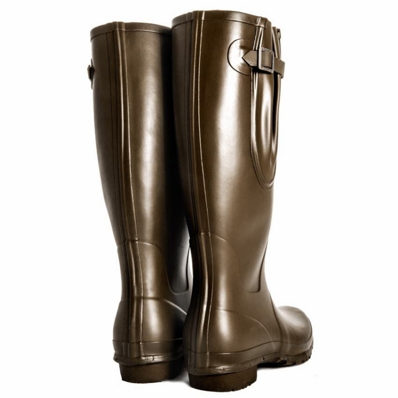 Rockfish Everyday Thermal Tall Side Adjustable 3mm Neoprene Insulated Women's Wellington Boots Dark Brown | AMO2443PN