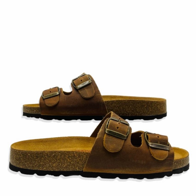 Rockfish Kendall Two-Strap Double Strap Women's Sandals Dark Brown | OEA9061YF