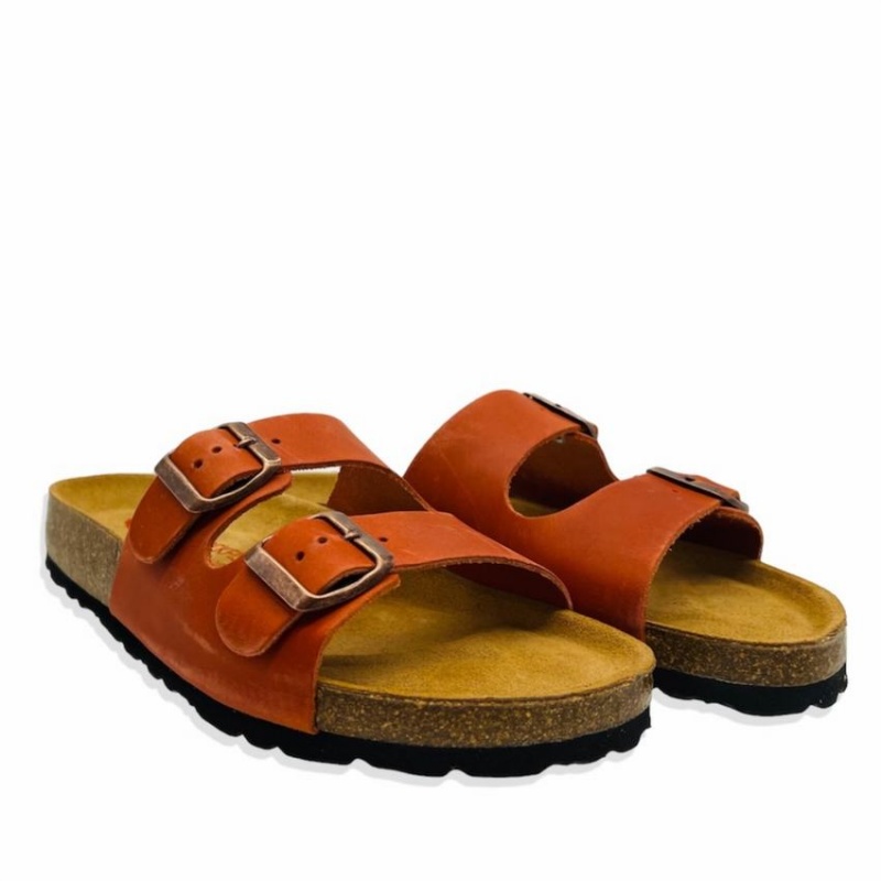 Rockfish Kendall Two-Strap Double Strap Women's Sandals Orange | KRW4645WL