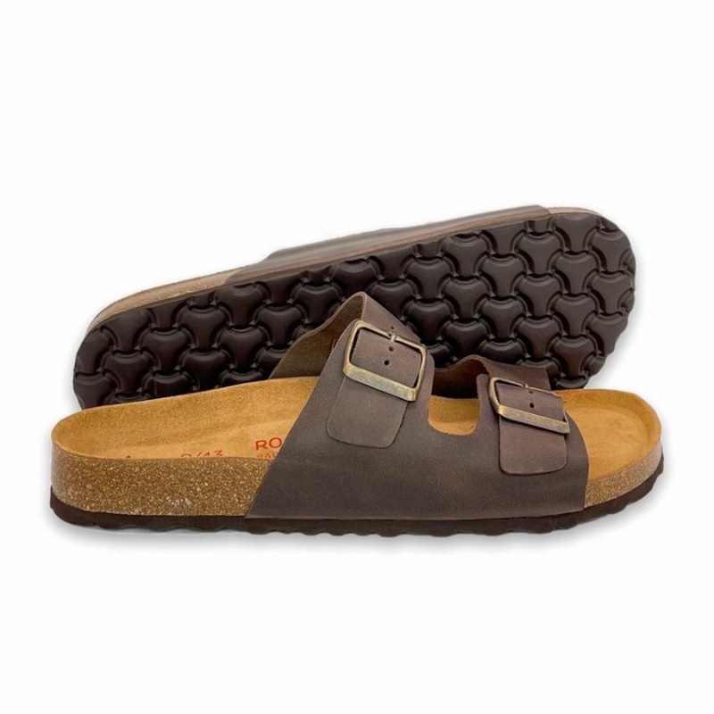 Rockfish Kendall Two-Strap Double Strap Women's Sandals Dark Brown | CLF8890HY