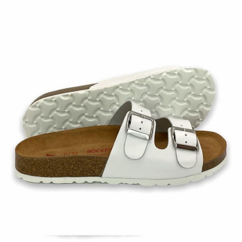 Rockfish Kendall Two-Strap Double Strap Women's Sandals White | ACS8290NW