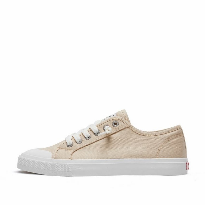 Rockfish Original 745 Lazy-lace Canvas Women's Low-Top Sneakers Beige | QLS2954VT