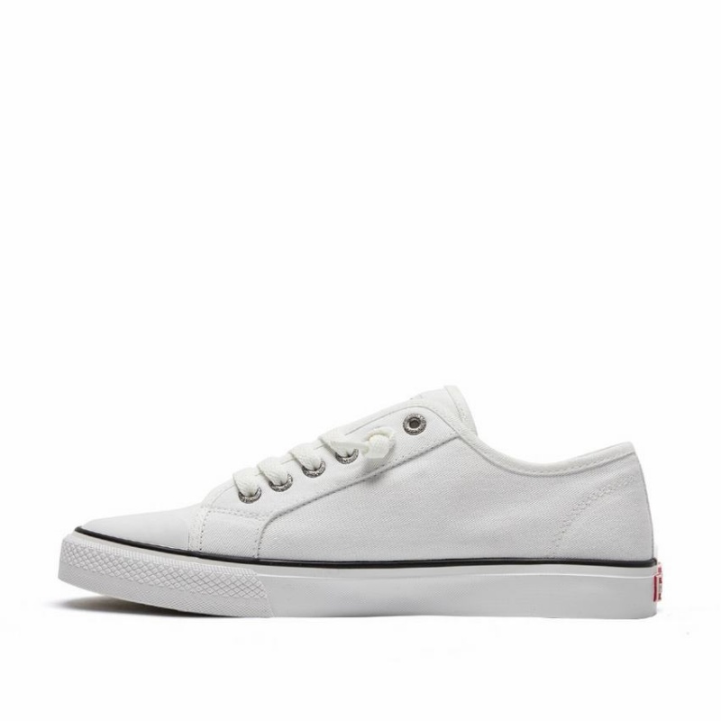 Rockfish Original 745 Lazy-lace Canvas Women's Low-Top Sneakers White | PFW8147LF