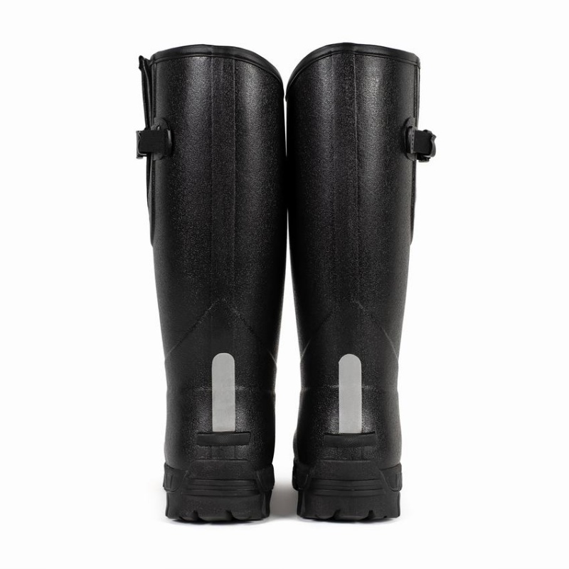 Rockfish Walkabout Tall Side Adjustable 5mm Neoprene Insulated Men's Wellington Boots Black | MQX2699DO