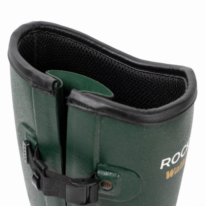 Rockfish Walkabout Tall Side Adjustable 5mm Neoprene Insulated Men's Wellington Boots Dark Green | YDJ9082QM