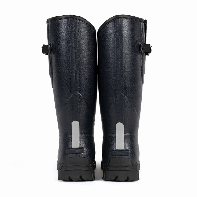 Rockfish Walkabout Tall Side Adjustable 5mm Neoprene Insulated Men's Wellington Boots Dark Blue | OJL8938NE